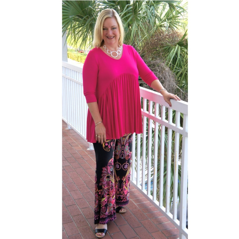 Plus Size Hot Pink Blouse